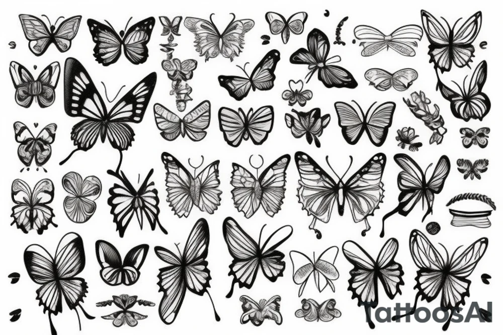 Butterfly wearing a crown tattoo idea