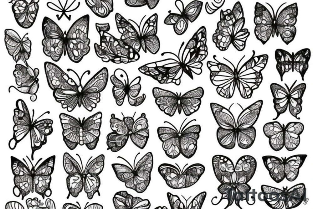 Butterfly with a crown tattoo idea