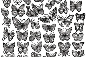 Butterfly with a crown tattoo idea