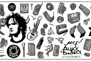 minimalist Jeff Buckley album cover tattoo idea