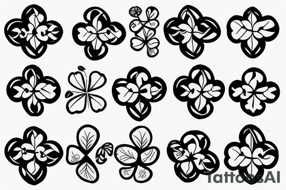 three leaf clover tattoo idea