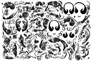 Semicolon made of real paint tattoo idea