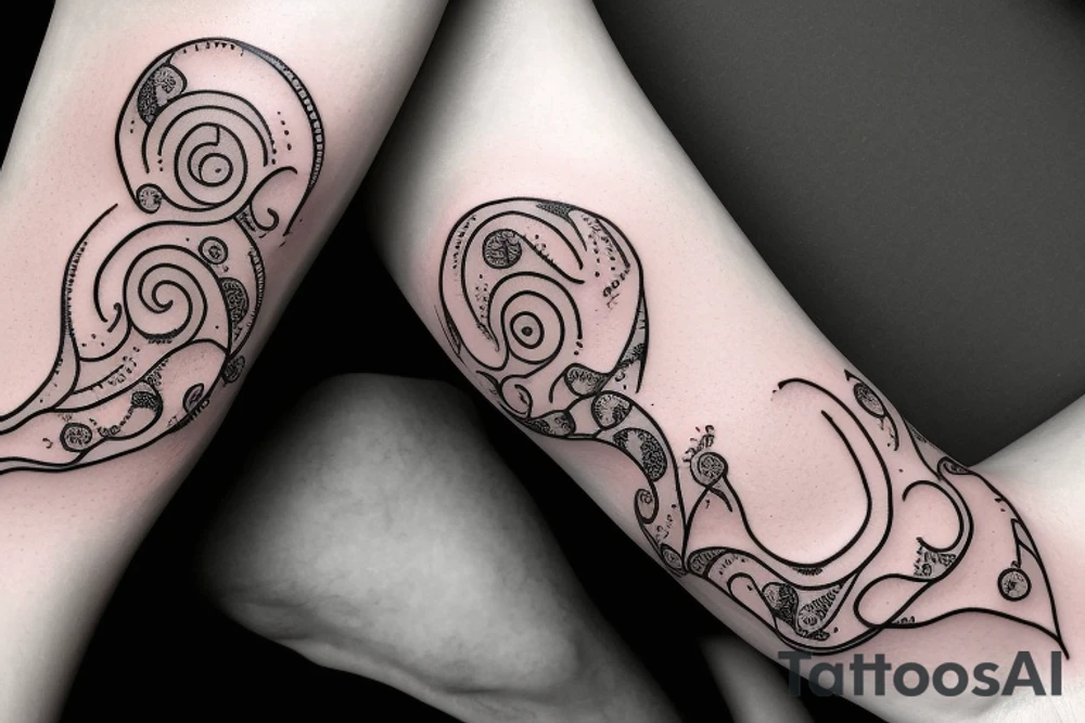 Semicolon made of real paint tattoo idea