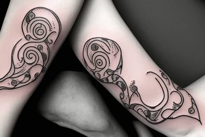 Semicolon made of real paint tattoo idea