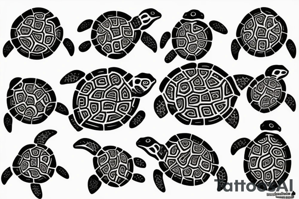 A turtle fractal tattoo idea
