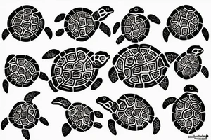 A turtle fractal tattoo idea