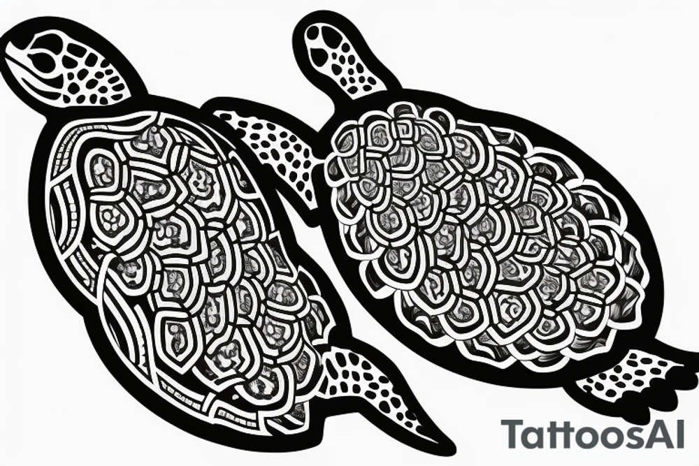 A turtle fractal tattoo idea