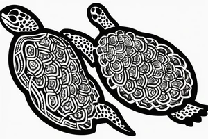 A turtle fractal tattoo idea