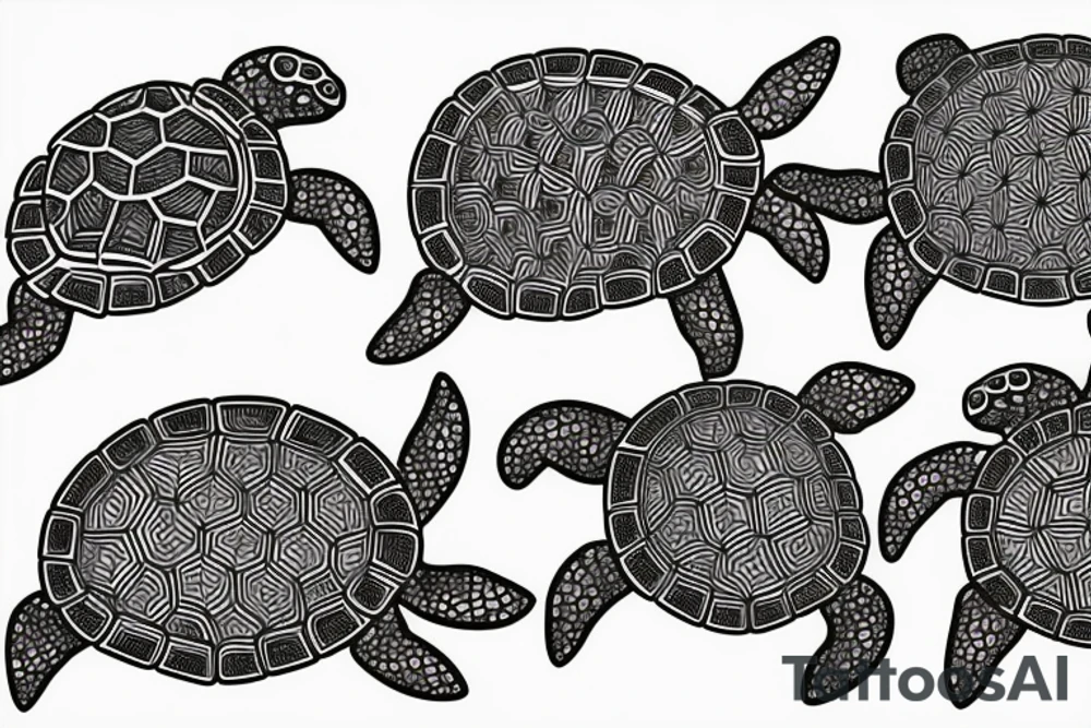 A turtle fractal tattoo idea