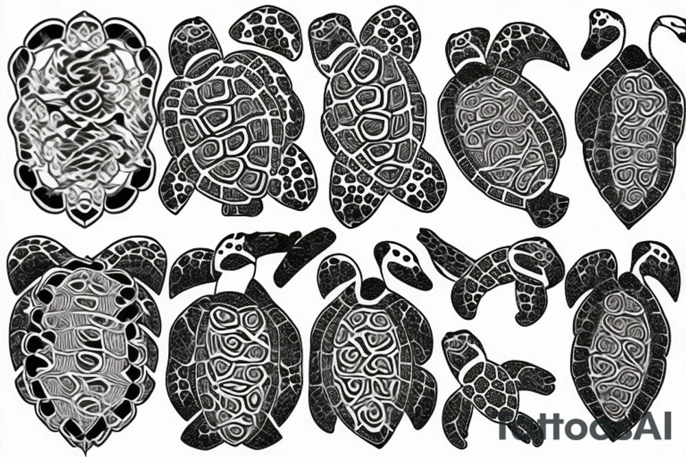 A turtle fractal tattoo idea