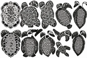 A turtle fractal tattoo idea