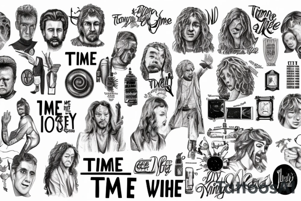 Notesystem Memories "Time of my Life" dirty dancing Jesus Christ Superstar Tommy The Who Hair Captain Army blood sweat tears love needle trafficaccident tattoo idea