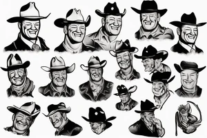 John Wayne cartoon tattoo idea