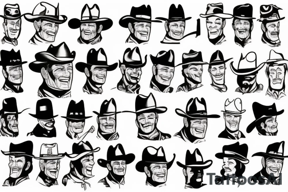 John Wayne cartoon tattoo idea