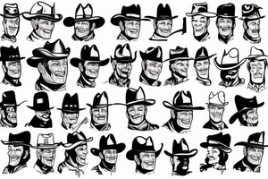 John Wayne cartoon tattoo idea