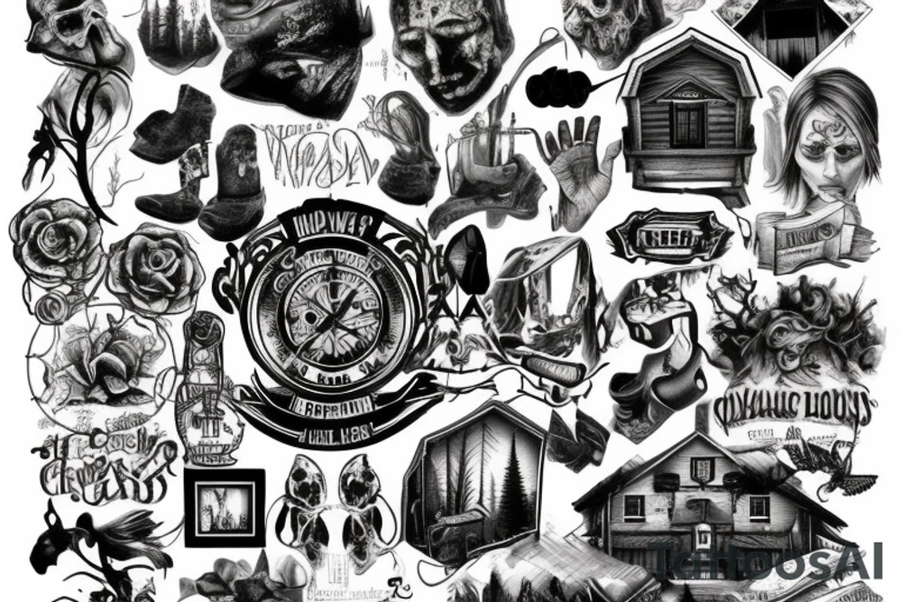 Cabin in the woods tattoo idea