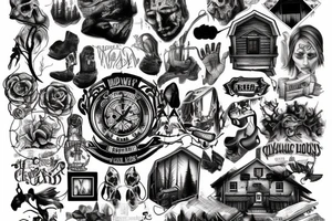 Cabin in the woods tattoo idea