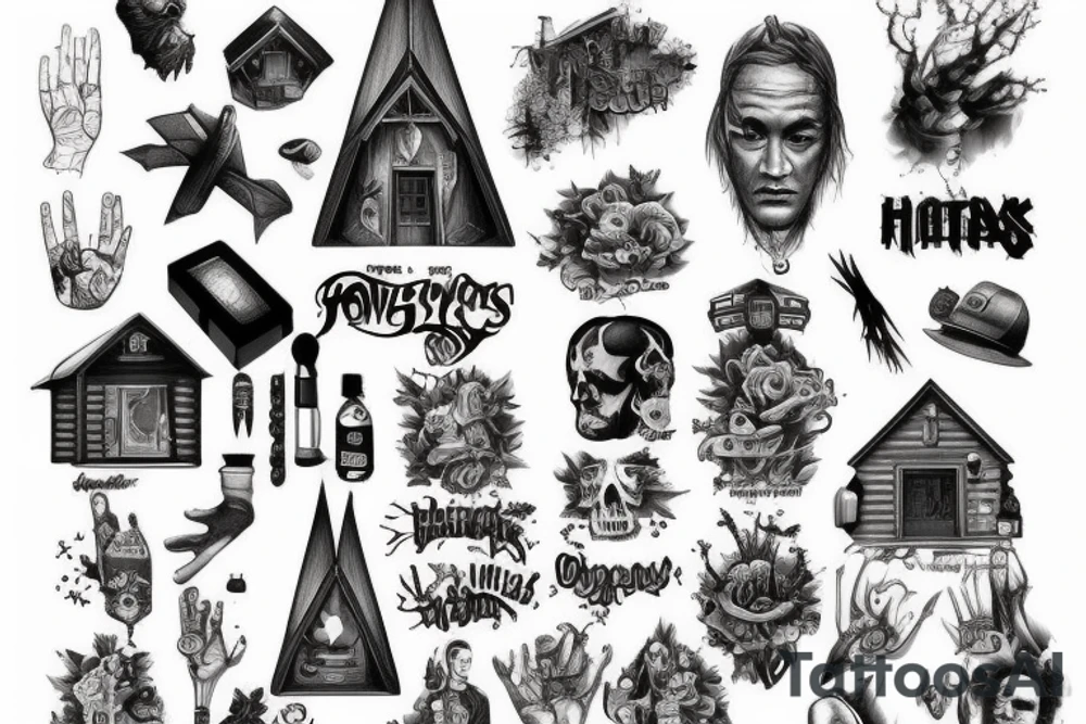 Cabin in the woods tattoo idea