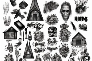 Cabin in the woods tattoo idea