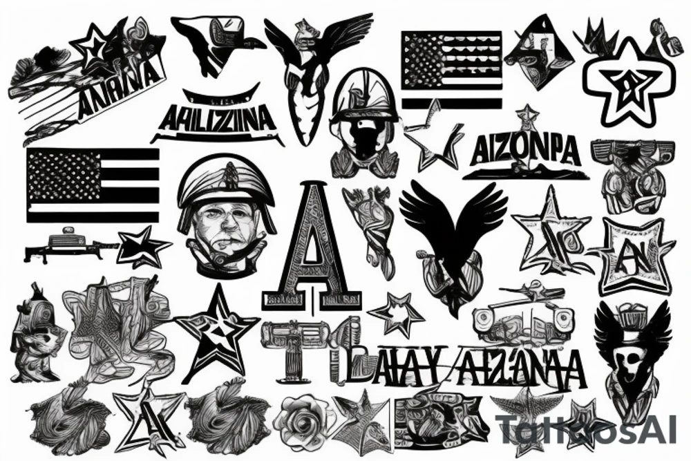 Military Arizona tattoo idea