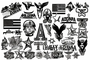 Military Arizona tattoo idea