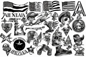 Military Arizona tattoo idea
