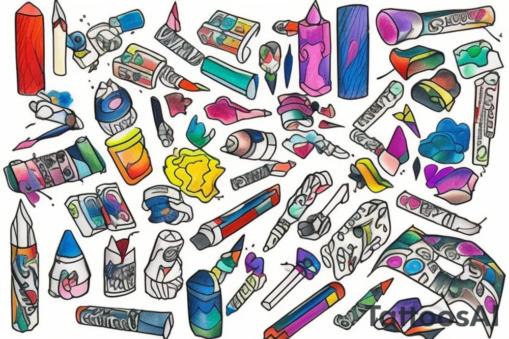Even broken crayons still color the same tattoo idea