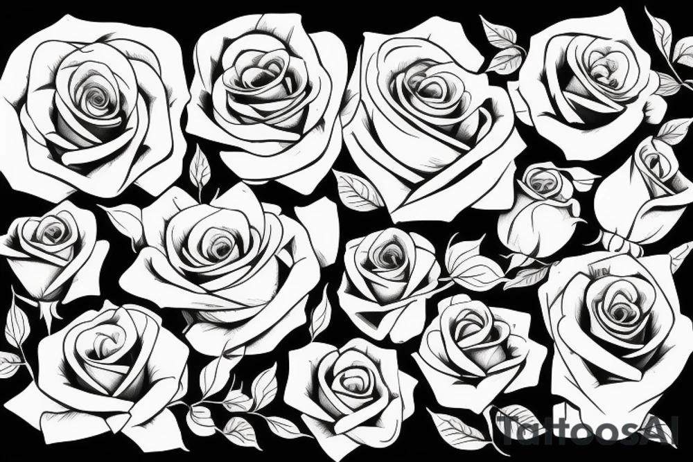 Roses dying tattoo idea