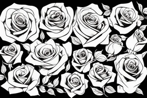 Roses dying tattoo idea