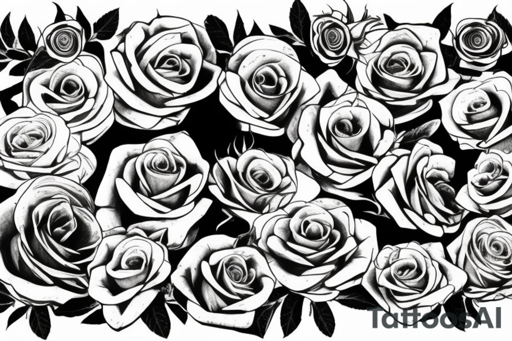 Roses dying tattoo idea