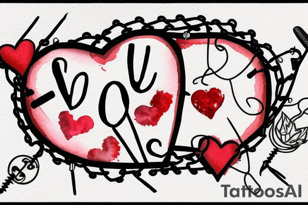 Comedy mask, barbed wire. "Love is the Law" tattoo idea