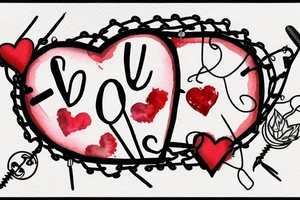 Comedy mask, barbed wire. "Love is the Law" tattoo idea