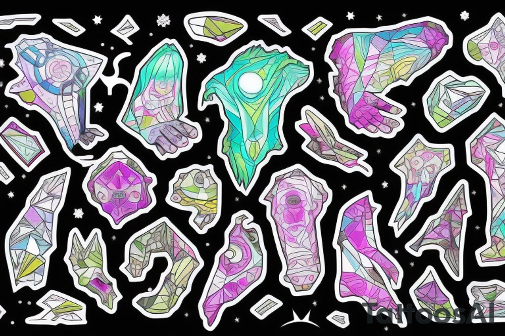 Bigfoot aurora borealis tattoo idea