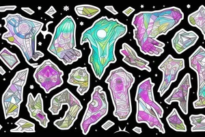 Bigfoot aurora borealis tattoo idea