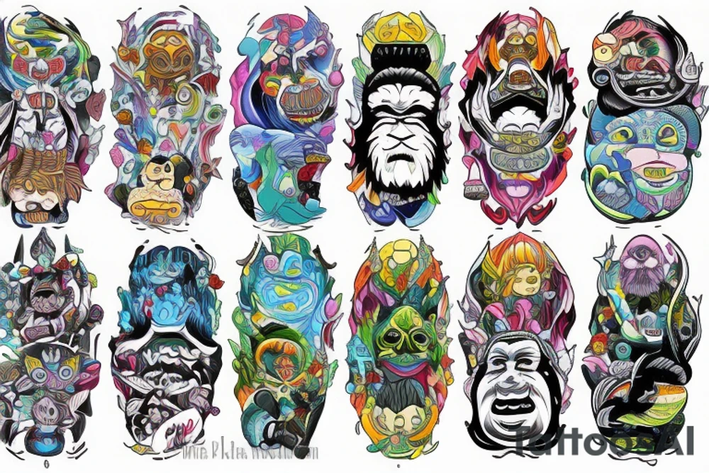 Bigfoot aurora borealis tattoo idea
