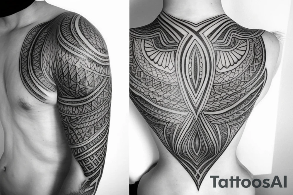 Elegant Nordic neck tattoo tattoo idea