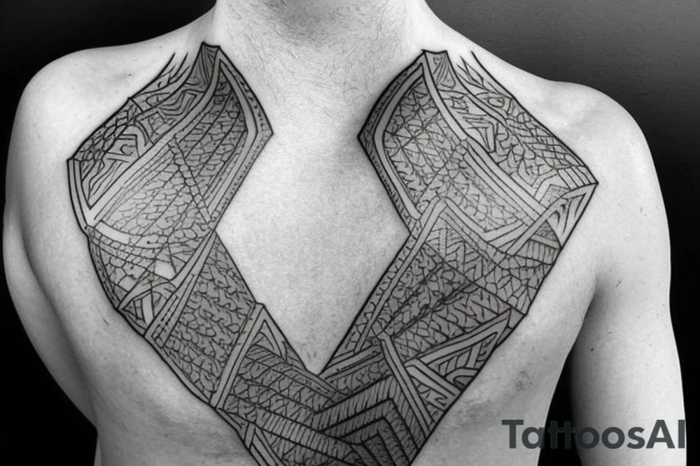 Elegant Nordic neck tattoo tattoo idea