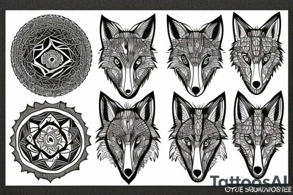 Coyote tattoo idea