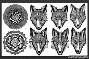 Coyote tattoo idea