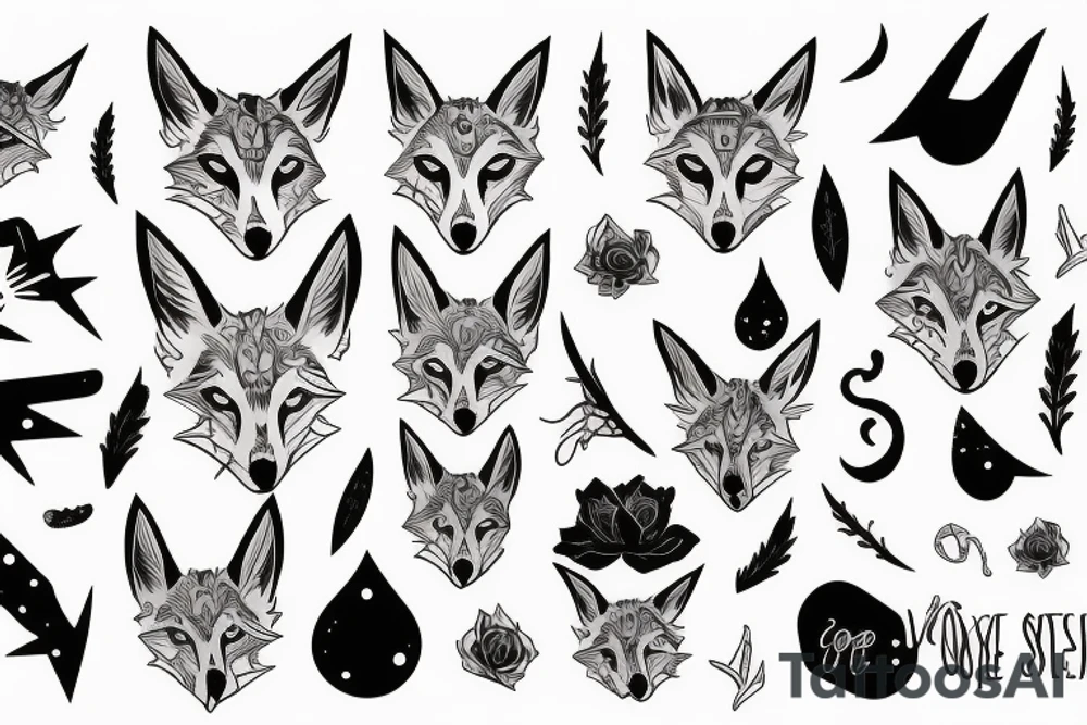 Coyote tattoo idea
