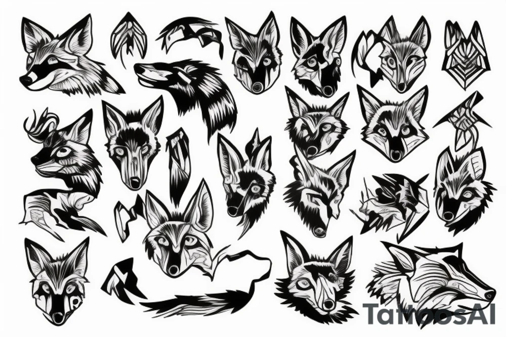 Coyote tattoo idea