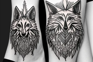 Coyote with text zsz tattoo idea