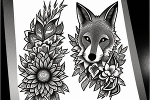 Coyote with text zsz tattoo idea