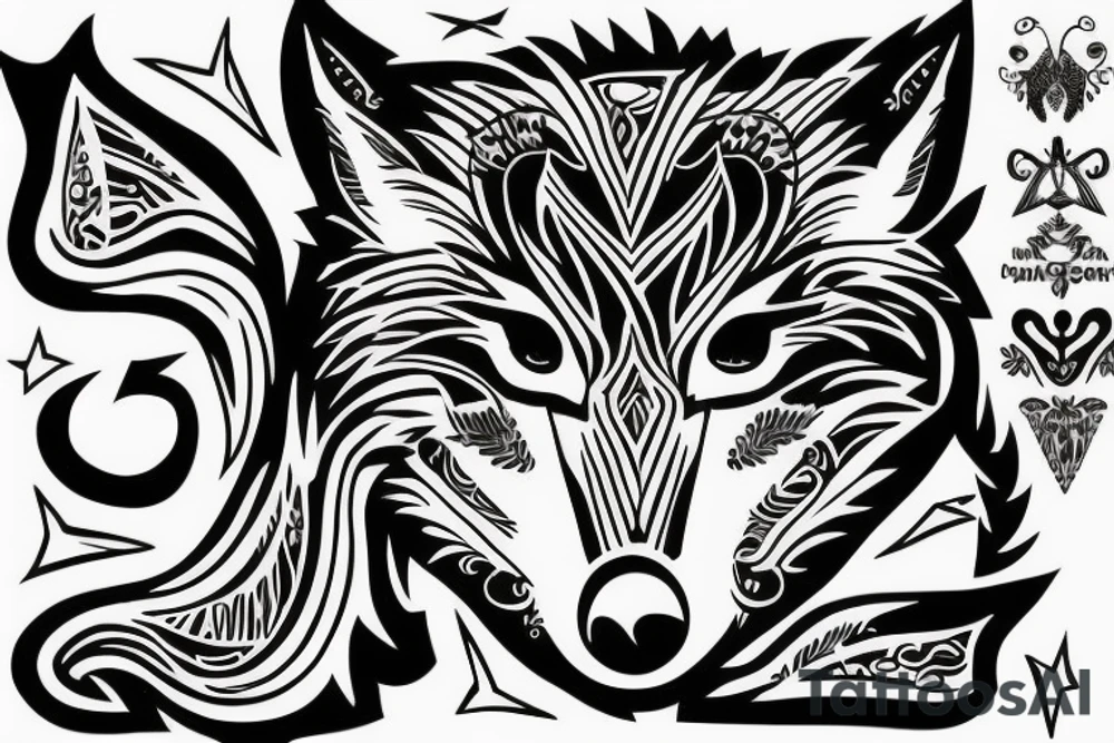Coyote with text zsz tattoo idea