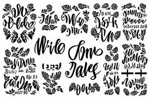 wife's name with wedding date tattoo idea