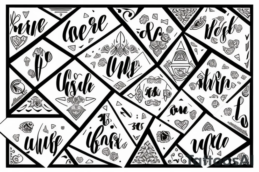 wife's name with wedding date tattoo idea