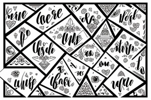 wife's name with wedding date tattoo idea