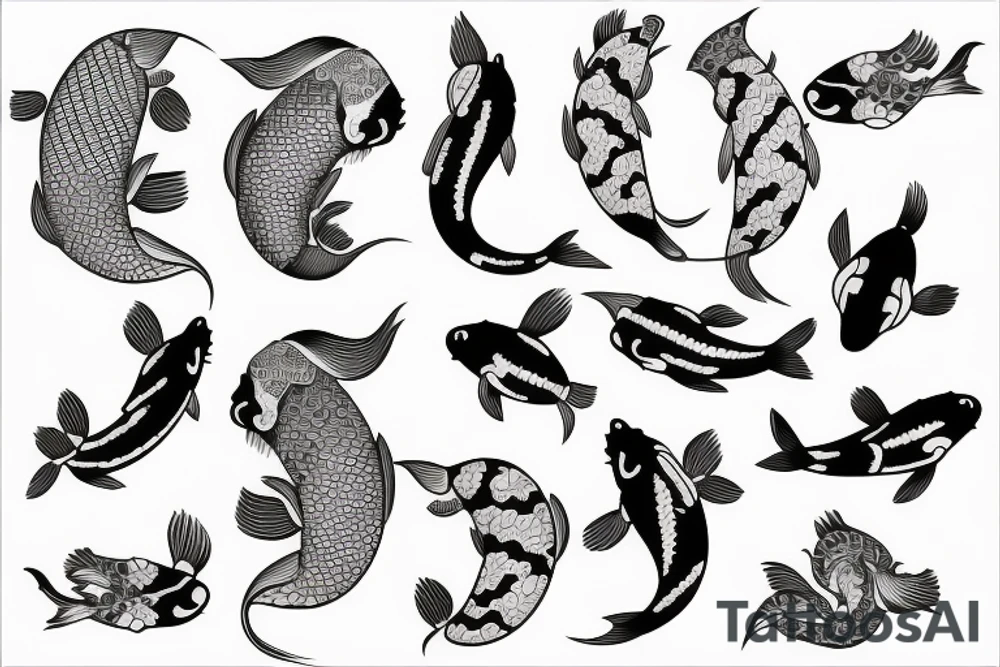 koi sleeve tattoo idea