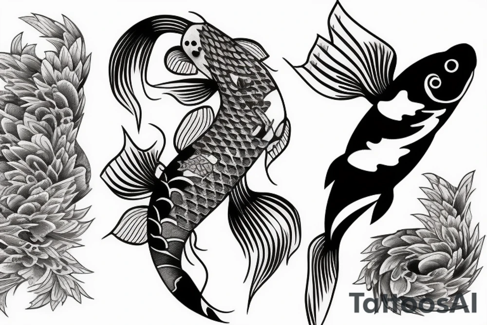 koi sleeve tattoo idea