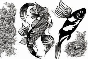 koi sleeve tattoo idea